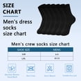 thumbnail image 4 of Loritta 6-Pack Men Dress Socks, Crew Socks for Men Casual Cotton Breathable Soft Business Solid Men Socks Size 6 9 Black, 4 of 8