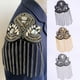 thumbnail image 5 of Charretera con flecos y borlas 2 uds Yuyangstore Broche de Diamantes de imitación de lujo Unisex Oro Hombrera de hombro, 5 of 7