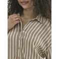 thumbnail image 4 of No Boundaries Woven Button Front Top and Shorts Set, 2-Piece, Women's, 4 of 5
