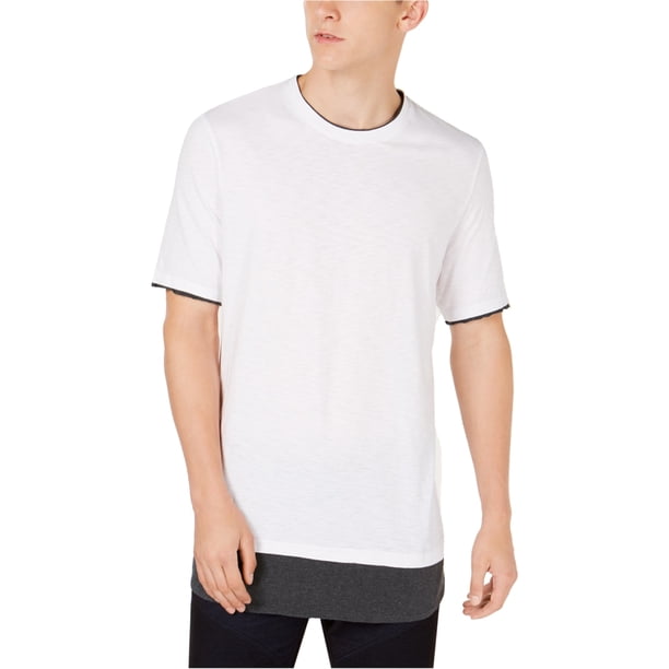 Camiseta básica con bloques de color para hombre de INC, blanca, grande