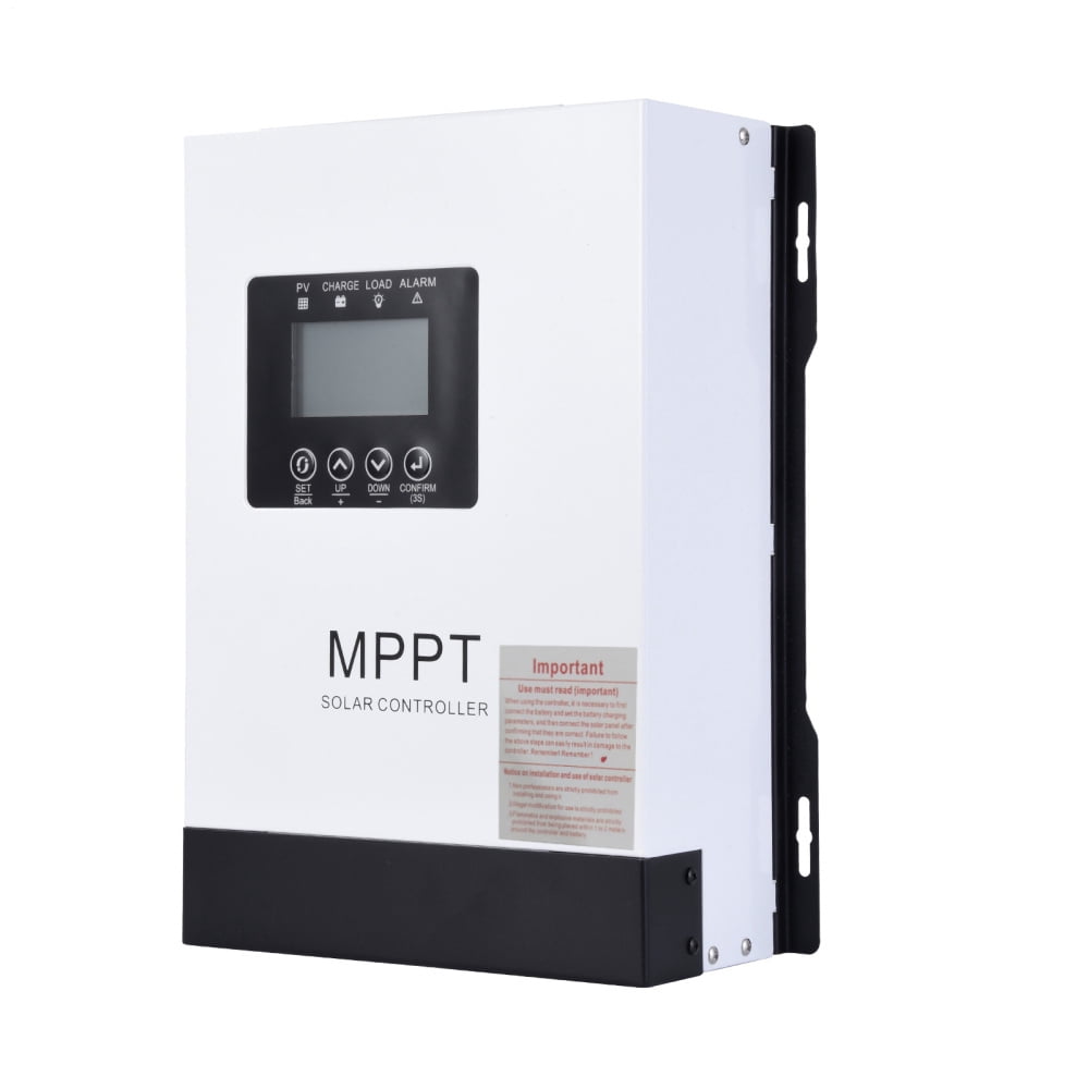 Solar Power Charging Controller 120A with Cooling Fan - Intelligent Regulator for RV, Boat, Car