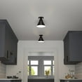 thumbnail image 3 of Evelyn&Zoe 8.5" Black Semi Flush Mount, 3 of 5