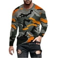 thumbnail image 2 of Mens Big and Tall T-Shirts M-4X Plus Size Long Sleeve Round Neck Breathable T-Shirts Casual Camouflage Printed Loose Comfort Pullover Tops, 2 of 5