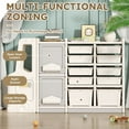 thumbnail image 6 of Wohh Toy Storage Rack,Children's Storage Rack,Floor to Ceiling Picture Book and Building Block Storage Cabinet,Large Capacity Plastic Toy Sorting Basket, 6 of 7