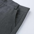 thumbnail image 4 of OSOLU Solid Color Men Casual Versatile Fashion Stretch Pants Soild Color Slim Fit Ankle-Tied Suit Trousers Workout Training Joggers Bottoms, 4 of 4