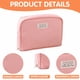 thumbnail image 5 of Estuche de lona para lápices Bolsa de cosméticos multicapa con cremallera de gran capacidad (rosa), 5 of 8