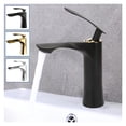 thumbnail image 2 of Bathroom Basin Faucet, Deck Mounted Black Chrome Gold Luxury Sink Tap, Single Hole Water Tap Hot And Cold Basin Mixer, 2 of 9