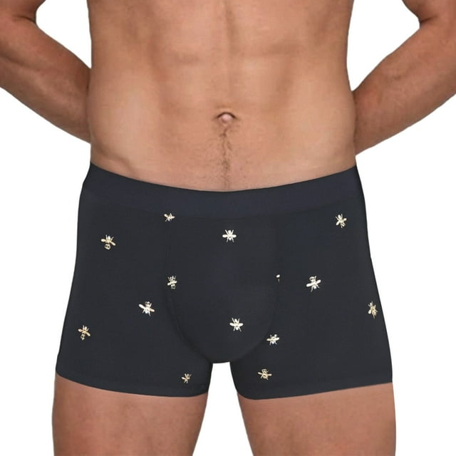 DGMIOCS Men's Underwear Breathable Briefs with Color Block Design and Pattern for Everyday Wear Black XXXXL