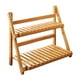 thumbnail image 1 of Soporte de bambú para plantas, expositor de macetas, estante de almacenamiento, estante para plantas de 2 niveles, escritorio Marrón claro 40cm, 1 of 9