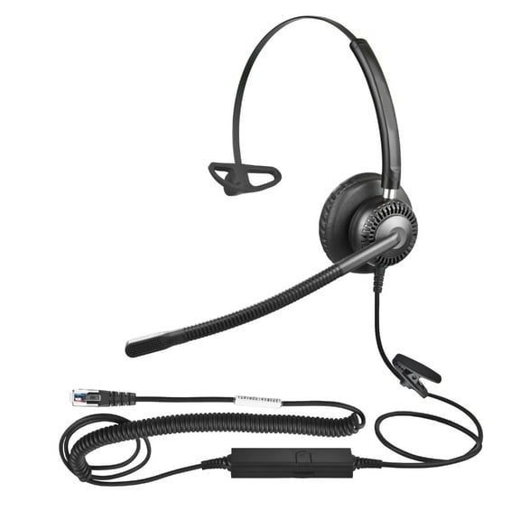 CF71 Single ear Headset Phone Noise Canceling and Comfortable Fit for Customer Service Telemarketing Headset