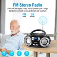 thumbnail image 4 of MEGATEK Portable CD Player Boombox with FM Radio, Bluetooth, USB Port, AUX Input, and Headphone Jack &ndash; CD-R/CD-RW/MP3-CD Compatible, Clear Ster, 4 of 9