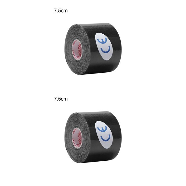 Sonducket Cinta muscular Soporte Elástico Deporte Adhesivo Vendaje Gimnasio Fitness Correa muscular, Negro, 7,5 cm x 5 m Type1 NO1