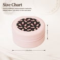 thumbnail image 2 of Fuzoiu Popcorn Print Portable Jewelry Box,Round Mini Leather Travel Jewelry Case,Small Travel Jewelry Organizer,Jewelry Holder for Ring Necklace Earring for Women Girls-Pink, 2 of 7