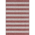 thumbnail image 1 of Unique Loom Tapis de Collection Rayé Extérieur 6' x 9' Rectangle Rouille Rouge/gris, 1 of 1