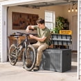 thumbnail image 3 of Homall 100 Gallon Outdoor Box Deck Plastic Resin Storage Box, Gray, 3 of 8