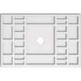 thumbnail image 1 of Ekena Millwork CMP22X14BX-02000 2 in. ID x 7.5 in. Rectangle Beaux Architectural Grade PVC Contemporary Ceiling Medallion, 1 of 1