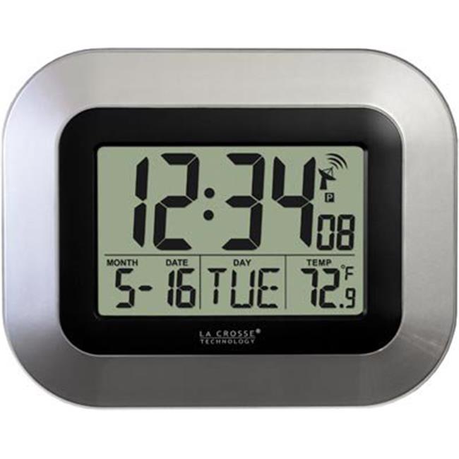 Atomic Digital Wall Clock In, Large Atomic Digital Wall Clock With Indoor Outdoor Temperature And Date