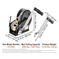 thumbnail image 2 of Hand Winch, 3500lbs Pulling Capacity, Boat Trailer Winch Heavy Duty Rope Crank w/ 33ft Steel Wire Cable & Two-Way Ratchet, 2 of 7
