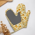 thumbnail image 4 of Cauagu Classical Cute Sunflower Print Oven Mitts 2 Piece Set,BBQ Gloves Grilling Gloves Kitchen Silicone Oven Gloves Heat Resistant Oven Mitts for Barbecue Cooking & Baking, 4 of 6