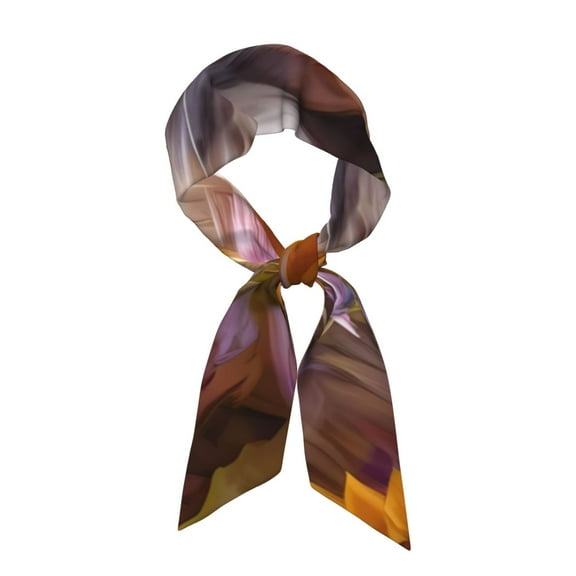 Xecao Cute Cat Sunflower Pattern Large Satin Head Scarf - Satin Hair Scarves Silk Bandana Scarf Headscarf Silk Feeling Scarf for Women