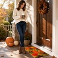 thumbnail image 5 of Orangide Fall Decor Pumpkin Doormat Natural Fiber Coir Mat with Floral Print, Absorbent Non-Slip Welcome Mat for Front Porch Entryway Indoor Outdoor, 5 of 7