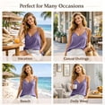 thumbnail image 6 of Tank Tops for Women V Neck Spaghetti Strap Camisole with Relaxed Draped Fit and Straight Hem Summer Tops for Women, 6 of 7