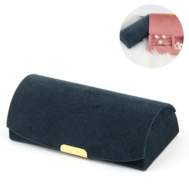 Joyero arqueado de alta gama, bolsa de almacenamiento de joyería portátil de viaje, caja de almacenamiento de joyería para pendientes y pulseras