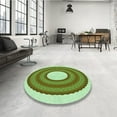 thumbnail image 4 of Ahgly Company Tapis d'Intérieur Rectangulaire Transitionnel Vert Pâle Lavable à la Machine, 2 Pieds x 4 Pieds, 4 of 7