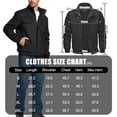 thumbnail image 5 of TACVASEN Men's Winter Warm Fleece Lined Jacket Thicken Windbreaker Cargo Coat with 7 Pockets Casual Work Field Outwear Blcak 2XL, 5 of 8