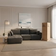 thumbnail image 1 of Sala Modular en Forma de L de 3 Plazas con Chaise Longue | Emilie Gris | Tapizado en Tela Resistente con Cojines Decorativos, 1 of 14