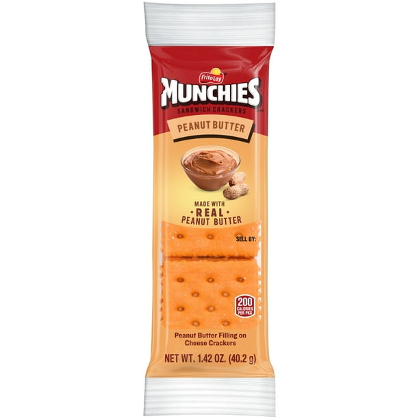 Munchies Peanut Butter Sandwich Crackers, 1.42 oz Bag - Walmart.com