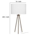 thumbnail image 5 of Benjara Table Lamp with Tripod Stand and Round Shade, Brass, 5 of 5