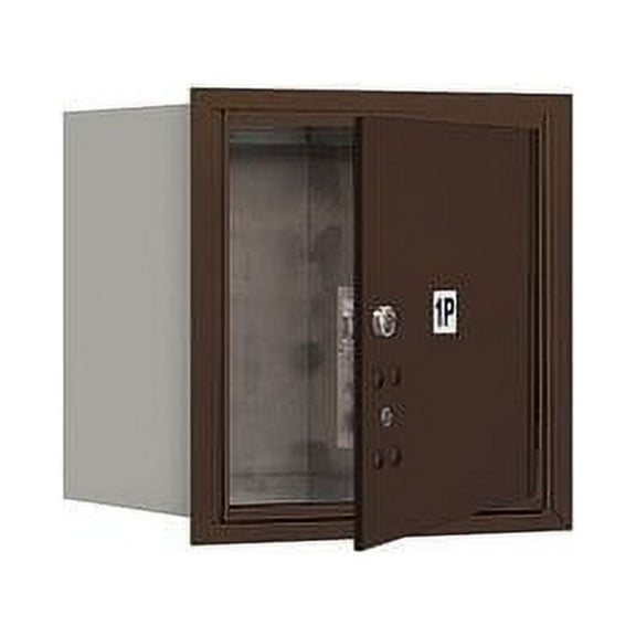 Salsbury Industries Recessed Private Aluminum 1 Unit 4C Horizontal Parcel Locker