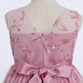 thumbnail image 7 of IBTOM CASTLE Flower Girls Dress for Wedding Round Neck Sleeveless Floral Embroidered Ruffle Tulle Dress Birthday Party Princess Pageant Gown with Bowknot 3-4 Years Pink, 7 of 7