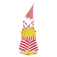 thumbnail image 4 of TiaoBug Kids Girls Sequins Sleeveless Ballet Dance Leotard Christmas Candy Cane Sriped Costume Gold 12, 4 of 6