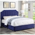 thumbnail image 5 of Furniture of America Landhill Glam Fabric Upholstered Full Bed in Navy, 5 of 13