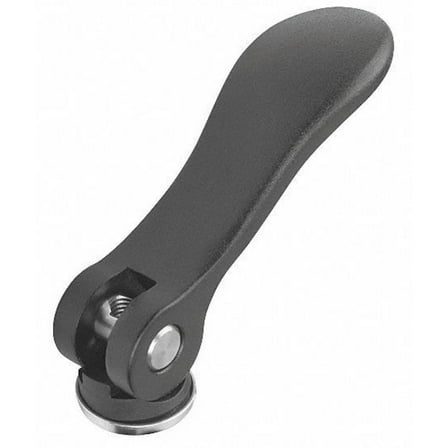 Cam Lever Size: 2 D=M08, A=96, B=33,3, Aluminum Black Powder-Coated, Comp: Steel