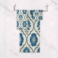 thumbnail image 5 of 3 Piece Bath Towels Set Bath Towel, Hand Towel and Face Towel for Bathroom, Gym, Hotel Blue Symmetrical Floral Pattern, 5 of 8