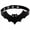 Black Bat 39cm, variant on Gothic Punk Black PU Leather Spiked Rivet O-Ring Collar Stud Choker Necklace-Bat Wing 44cm