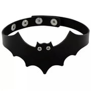 EOEMY Gothic Punk Black Pu Leather Spiked Rivet O-Ring Collar Stud Choker Necklace-Triple-Row Rivet 42Cm