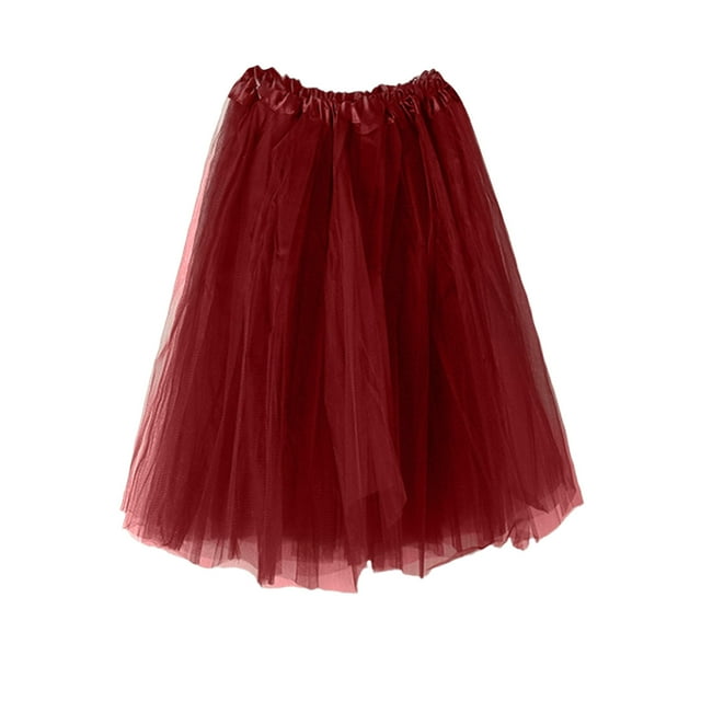 Timegard Girls Clothes Cute Elastic Waist Lightweight Loose Solid Color Flowy Mesh Skirts for Dance
