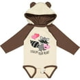 thumbnail image 3 of Inktastic Stealin' Your Heart Cute Raccoon Boys or Girls Long Sleeve Baby Bodysuit, 3 of 5