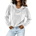 thumbnail image 3 of yillto Womens Sweatshirt Velvet Hoodies Long Sleeve Pullover Fashion Fall Winter Christmas Sweatshirts, 3 of 7