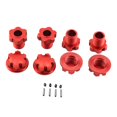 thumbnail image 2 of 4 Pack Écrous Hexagonaux 17mm Adaptateur de Moyeu Hexagonal Professionnel Haute Résistance Moyeux de Roue Rouge, 2 of 7