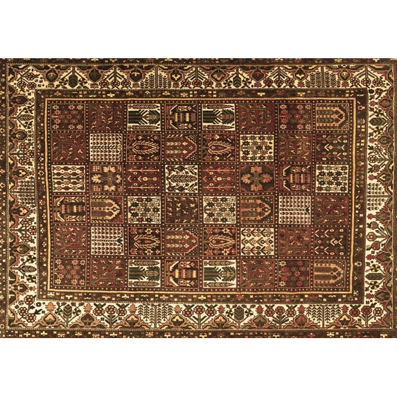 Ahgly Company Indoor Rectangle Persian Brown Traditional Area Rugs, 2' x 5'