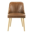 thumbnail image 5 of SAFAVIEH Lulu Modern Upholstered Dining Chair, Light Brown, Set of 2, 5 of 9