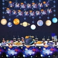 thumbnail image 7 of Outer Space Party Supplies - Solar System Galaxy Planet Theme Happy Birthday Banner, Plates, Napkins, Cup, Straws, Knives, Fork, Spoon and Tablecloth for Boys Party Decorations, Serves 20 Guests, 7 of 7