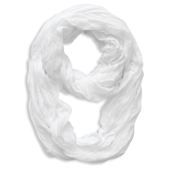 Peach Couture Fashion Lightweight Crinkled Infinity Loop Scarf Neon Faded Ombre