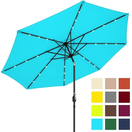 umbrella led solar patio adjustment tilt lighted 10ft choice light yellow dialog displays option button additional opens zoom trutnni