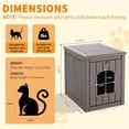 thumbnail image 3 of Cat Litter Box Enclosure, Plastic Hidden Litter Box Side Table with Openable Front Door, Cat Box Enclosure Cabinet for Indoor & Outdoor Use, Weatherproof, Easy to Clean & Assemble, Grey, 3 of 6